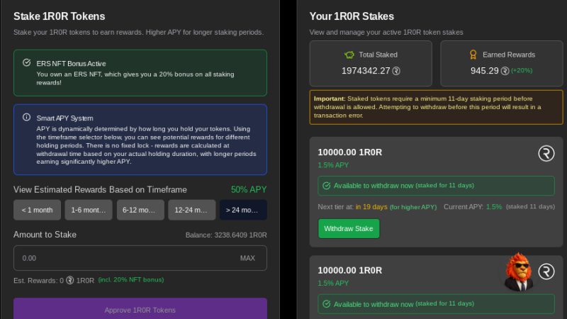 R0AR's Unified DeFi Platform