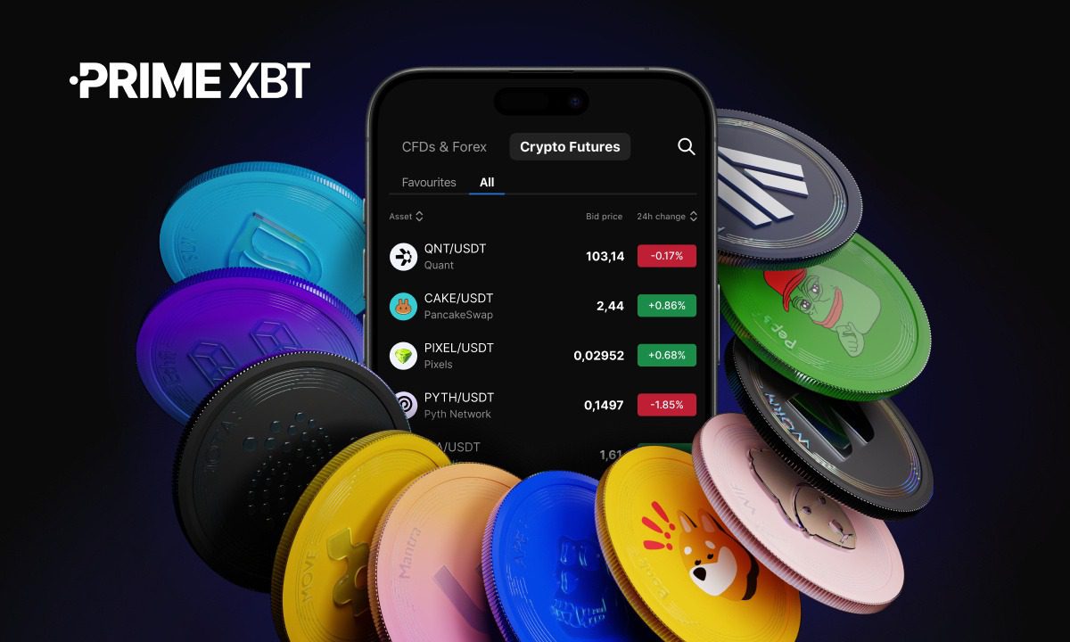 PrimeXBT expands crypto futures with 101 new coins