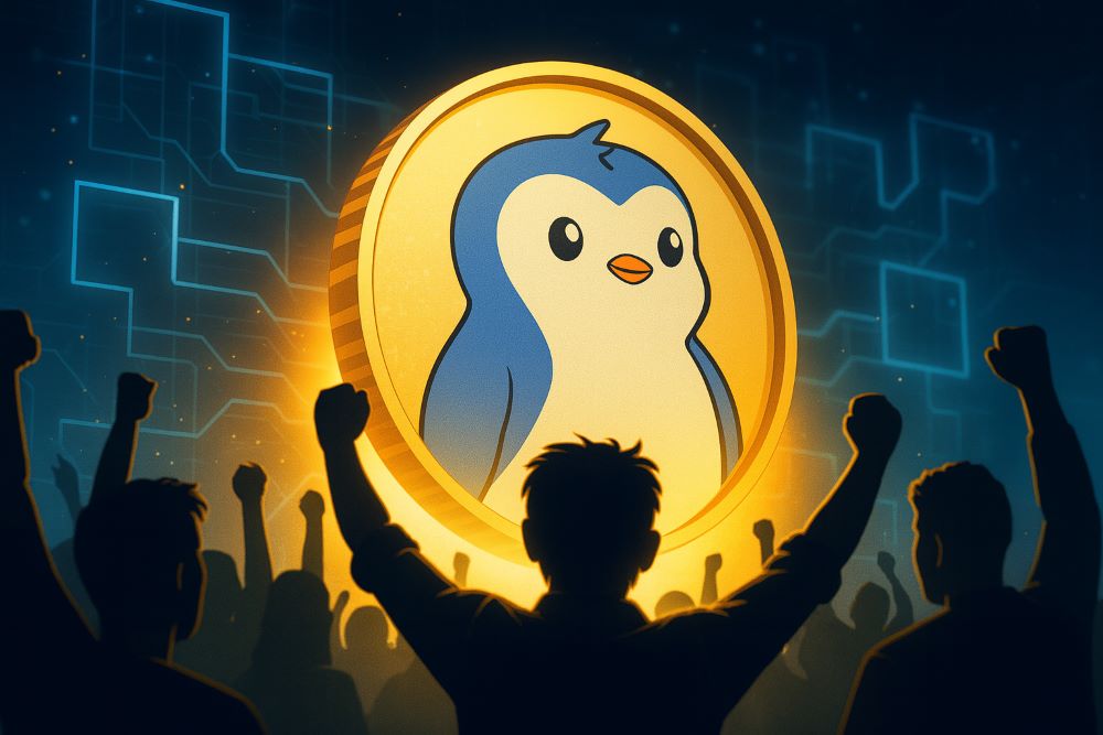 Pudgy Penguins (PENGU) tops Solana memecoins as bulls target $0.10