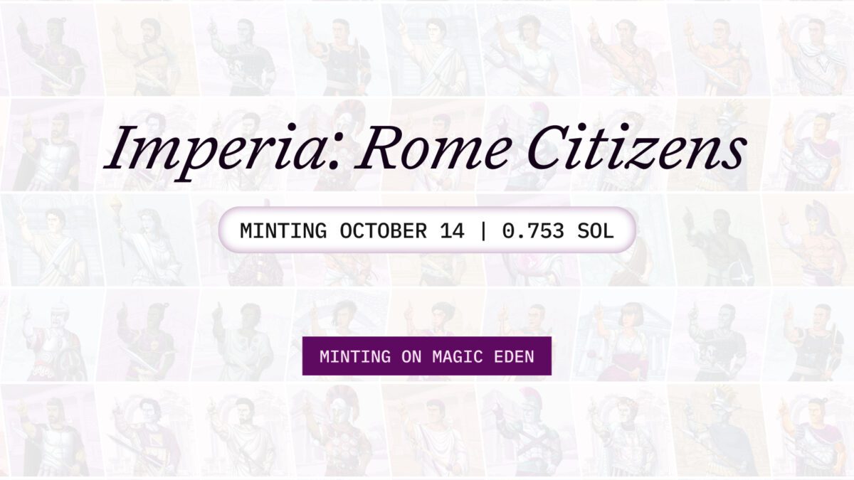 Rome Launches Its Genesis NFT Collection “Imperia”