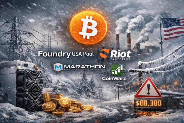 Bitcoin hashrate drops sharply as US winter storm forces miners offline