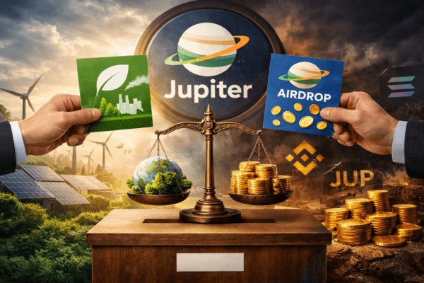 Jupiter DAO governance vote on JUP token emissions and Jupuary airdrops