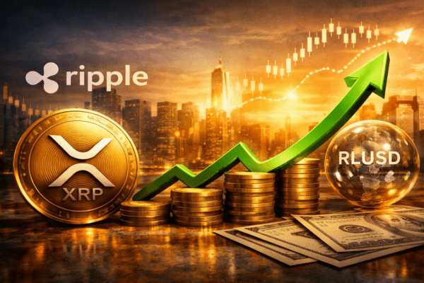 XRP cryptocurrency chart showing price rising toward $1.35 with technical indicators and market trend analysis.