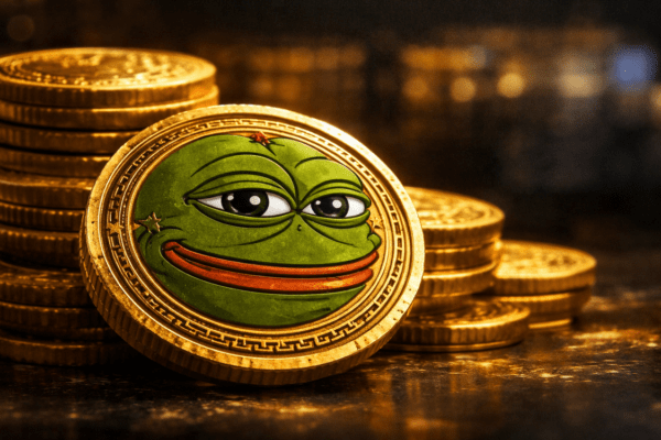 PEPE cryptocurrency price chart showing a falling channel, short-term bullish bounce, and key support and resistance levels.