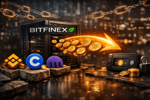 Bitcoin exchange outflows spike to 28,700 BTC led by Bitfinex