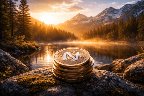 NEAR Protocol price chart showing $1.39 level with rising volume, strong tokenomics, and bullish outlook toward $5