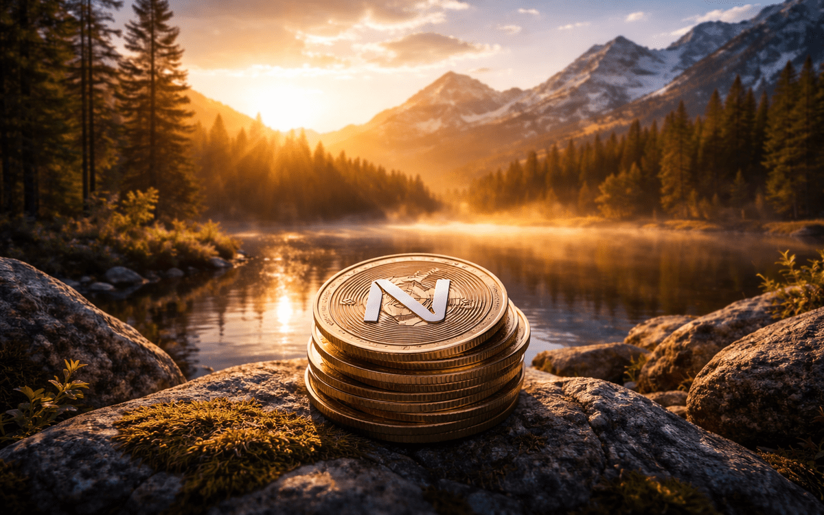 NEAR Protocol price chart showing $1.39 level with rising volume, strong tokenomics, and bullish outlook toward $5