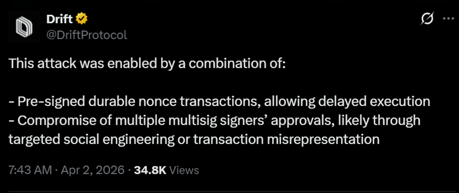 Ledger CTO links Drift Protocol’s $280M breach to South Korea’s Lazarus Group