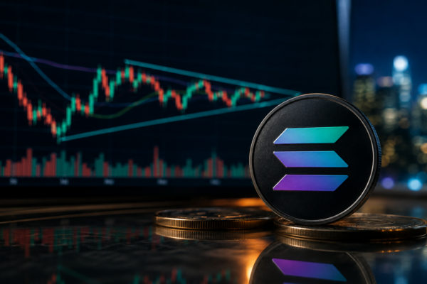 Solana price consolidating near $85 with resistance at $90, signaling potential breakout toward $100 target