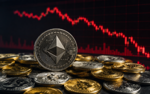 Ethereum price chart showing a decline toward $2,280 as large whale transfers to Binance increase selling pressure and market bearish sentiment.