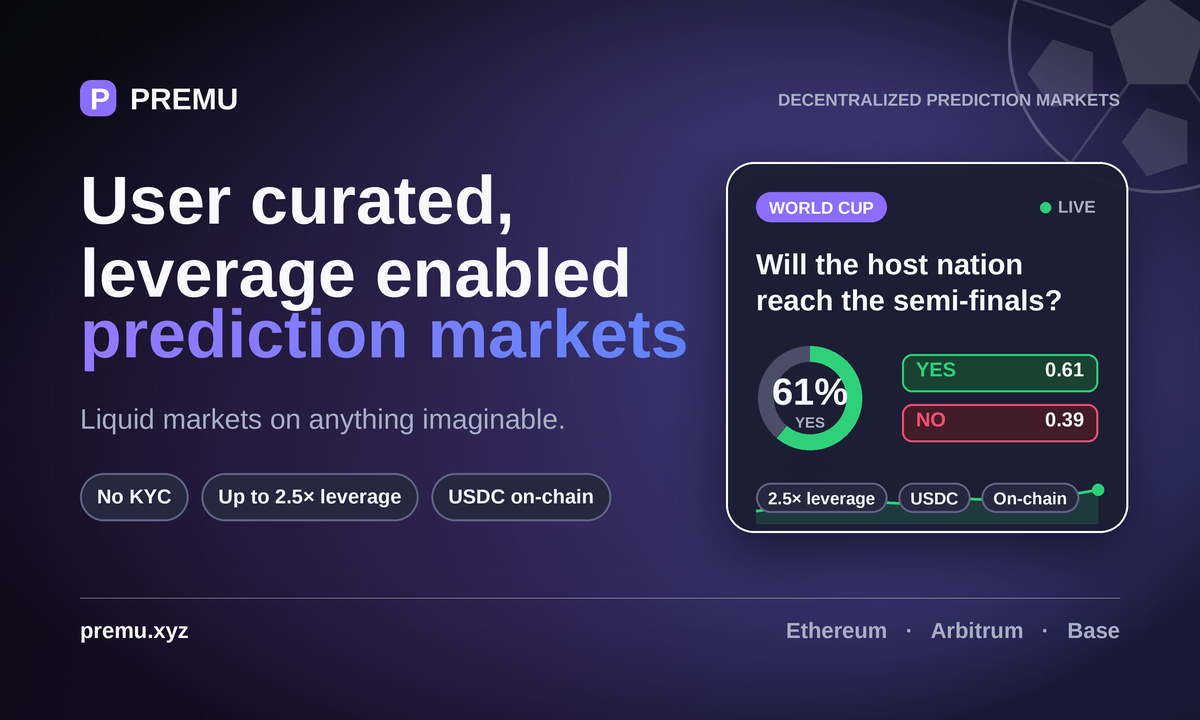 Premu Opens User-Created, Leveraged Prediction Markets